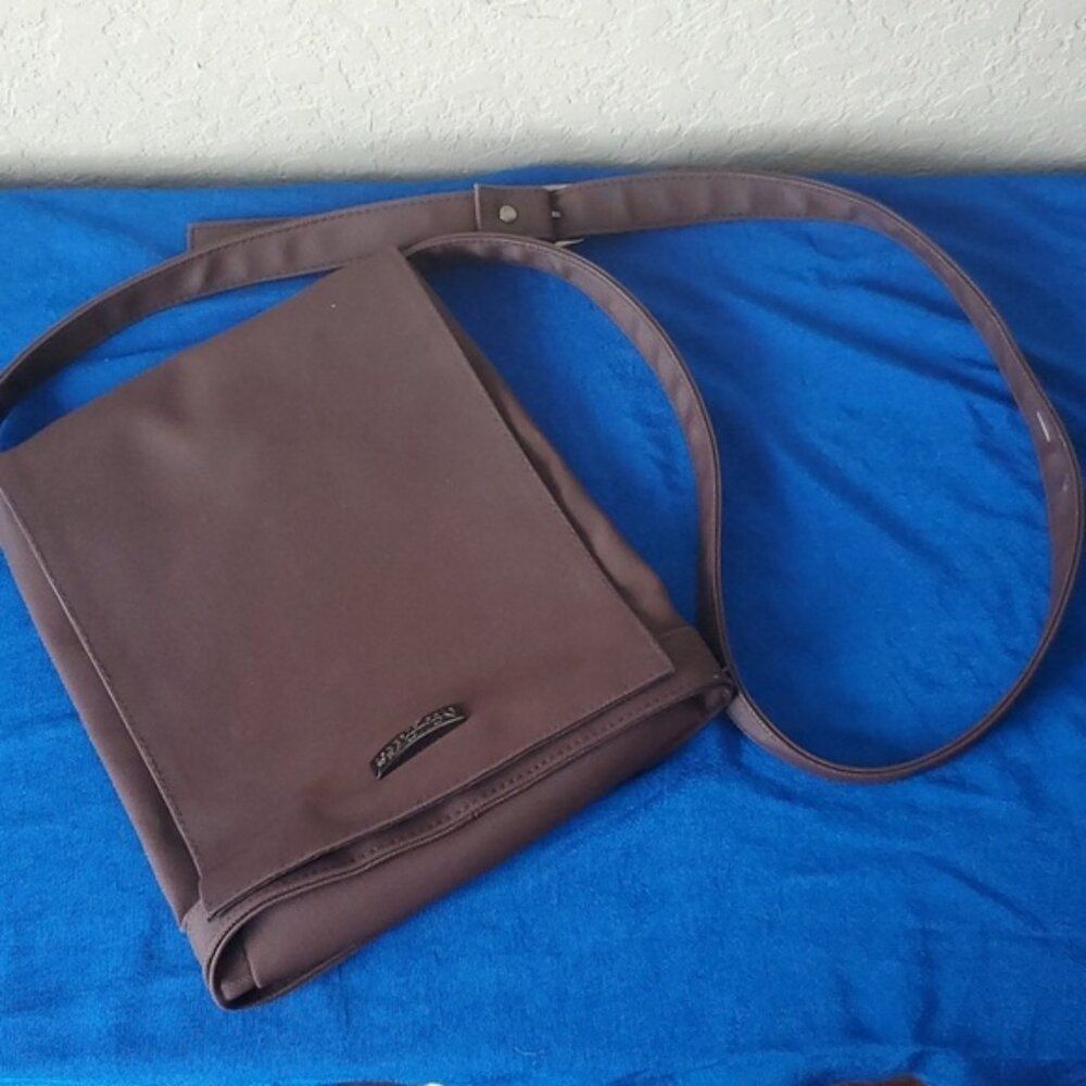 Kenneth Cole Reaction Brown Small Canvas Messenger Bag - Unisex